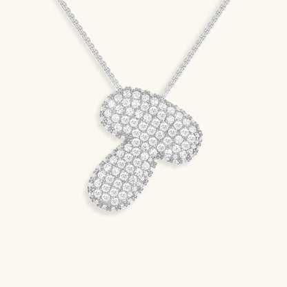 Navnesmykke Bubble med diamant | 18k Guld