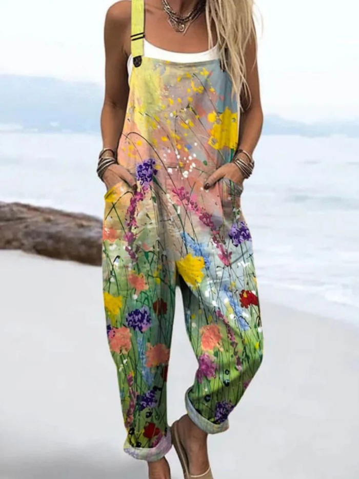 Clomet | Jumpsuit with vintage flower print