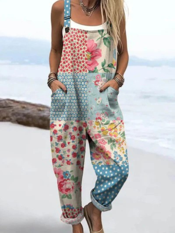 Clomet | Jumpsuit med vintage blomstertryk