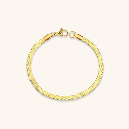 Vida Armbånd Guld i fiskebensmønster | 18k Guld