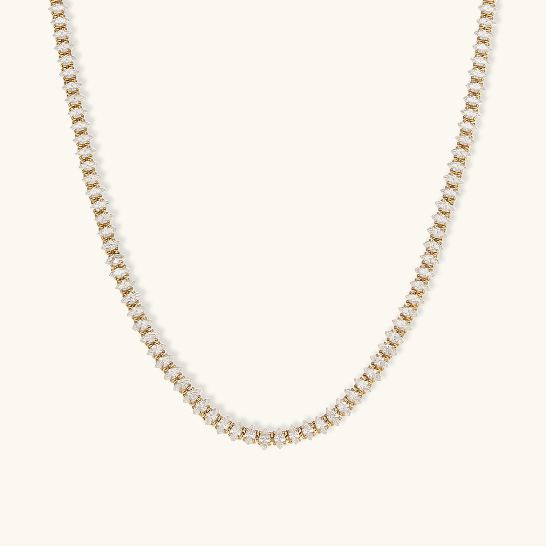 Wisteria Tennis Halskæde med Diamanter | 18k Guld