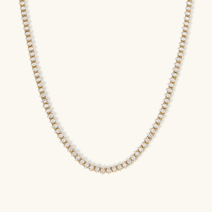Wisteria Tennis Halskæde med Diamanter | 18k Guld