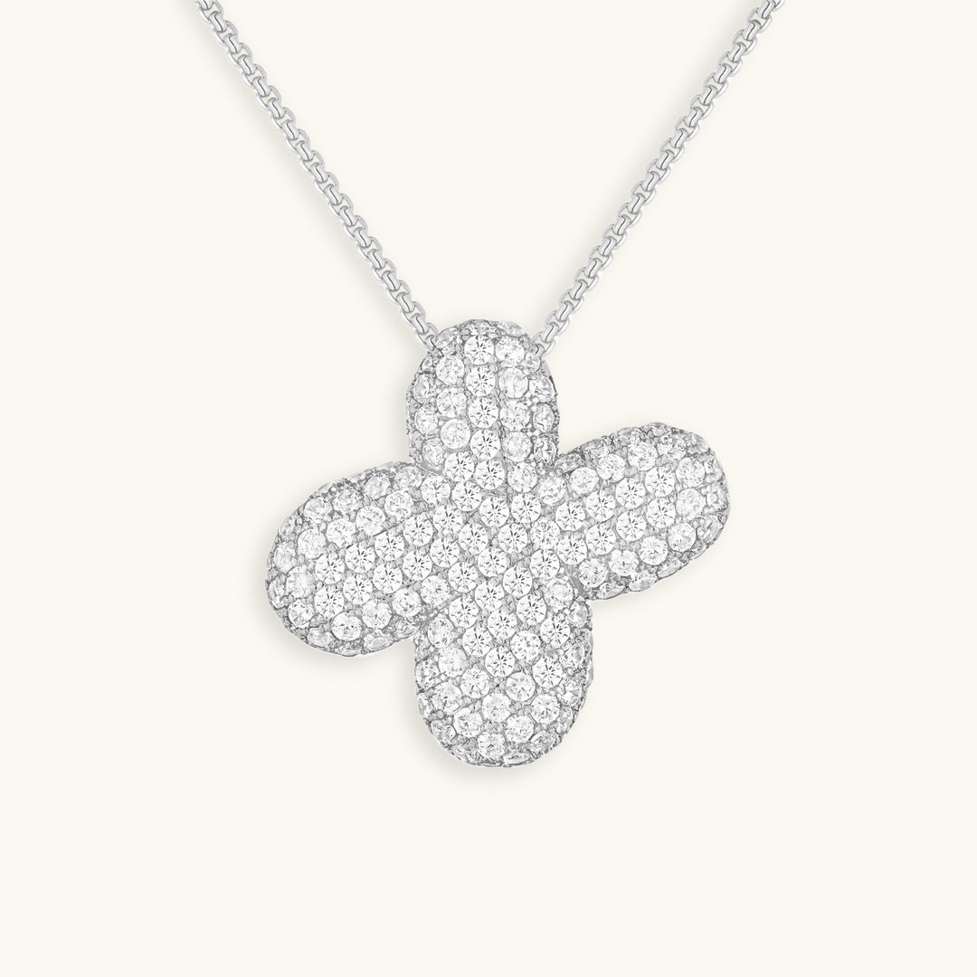 Navnesmykke Bubble med diamant | 18k Guld