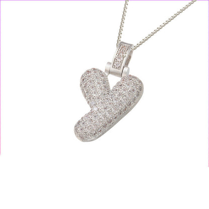 Pave Bubble Halskæde med Initialer | 18k Guld