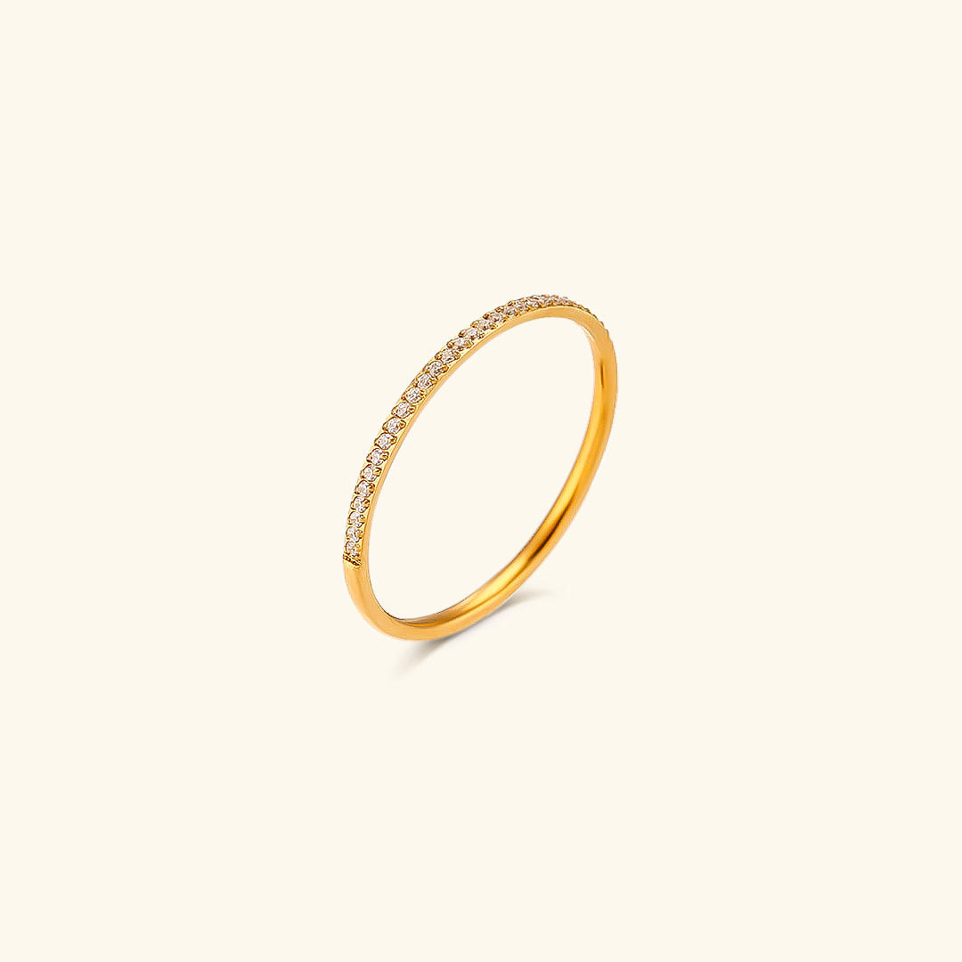 Zarra Paved Ring | 18k Guld