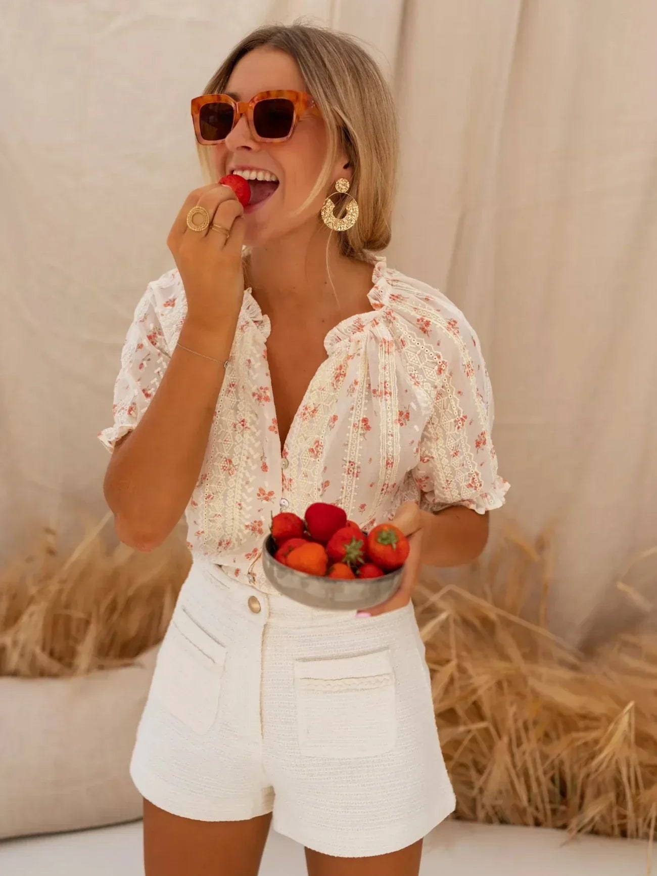 Elina | Blomsterbluse