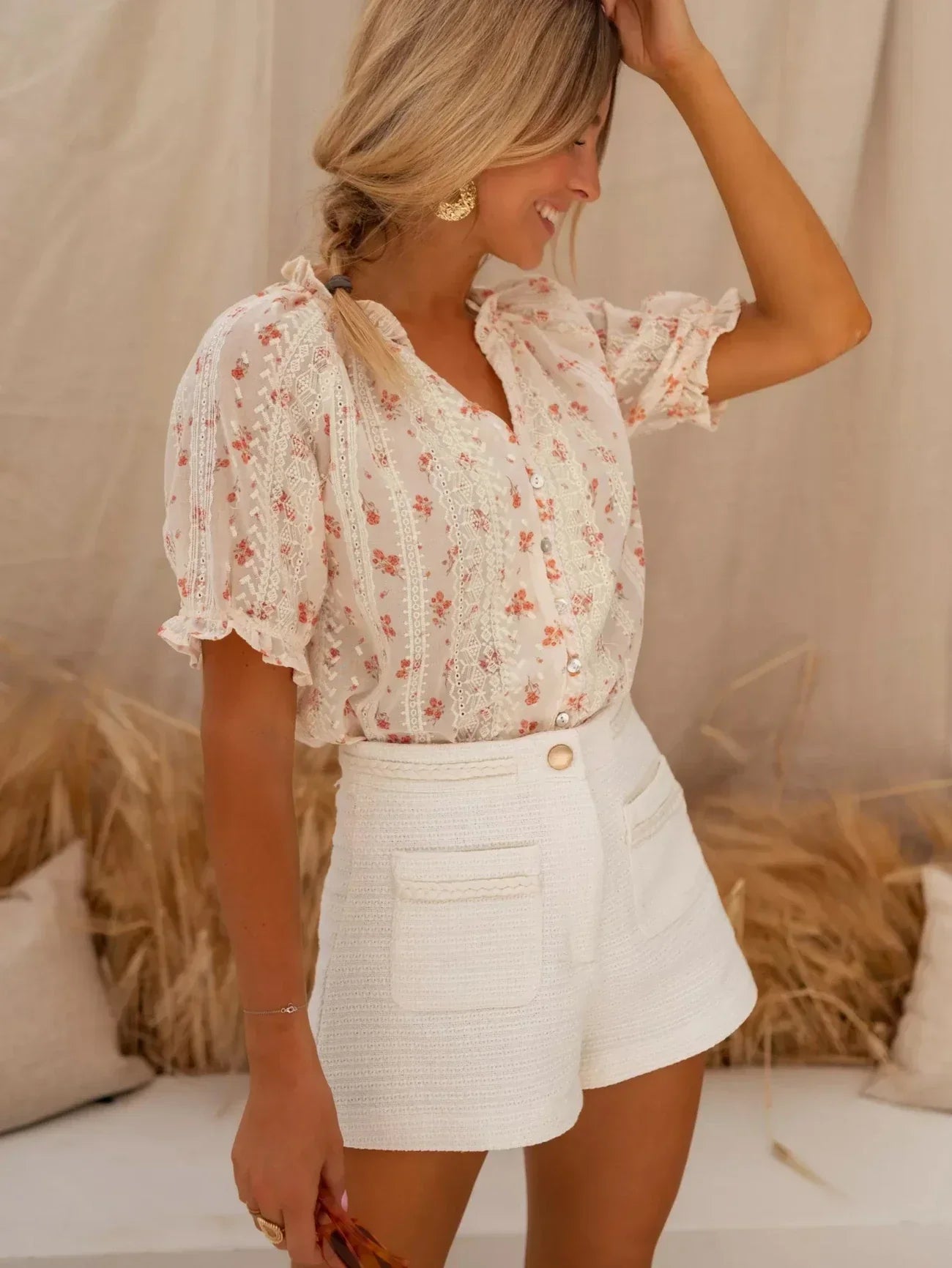 Elina | Blomsterbluse