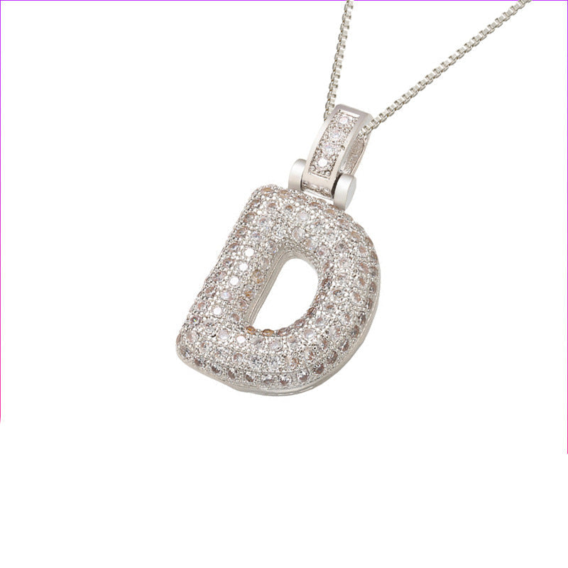 Pave Bubble Halskæde med Initialer | 18k Guld