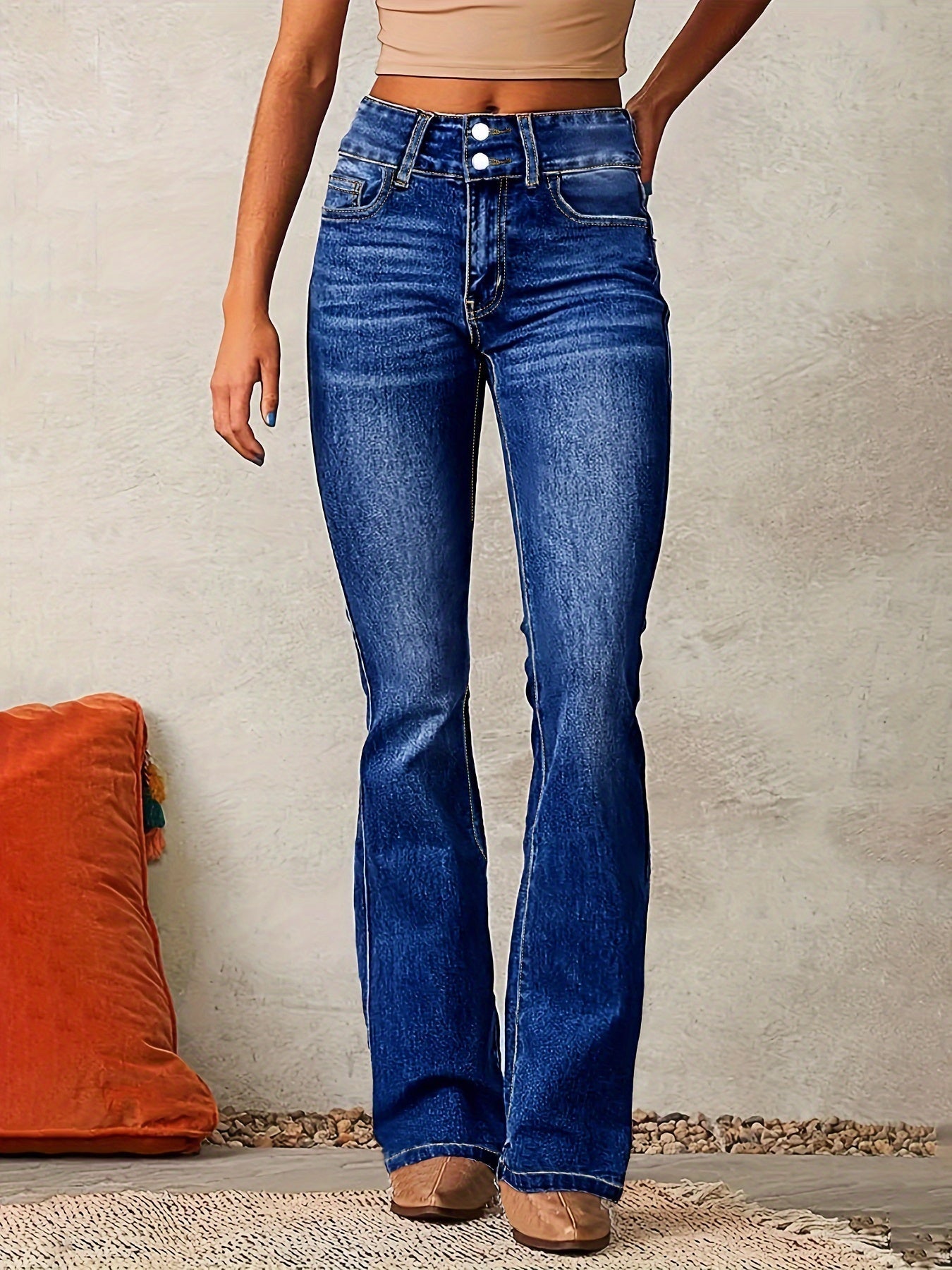 Julie | Højtaljede flared jeans