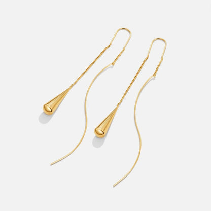Fringe øreringe i timeglas | 18k guld