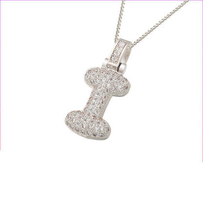 Pave Bubble Halskæde med Initialer | 18k Guld