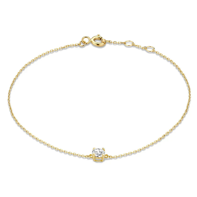 Cléa Moissanit Stone Bracelet | Gold 14k