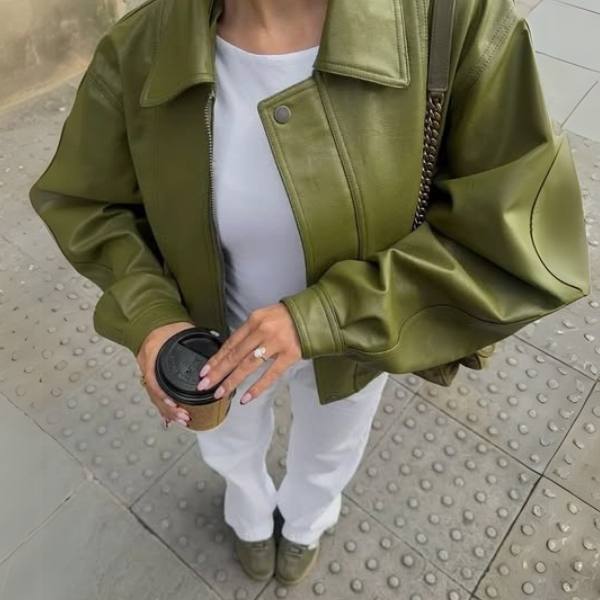Lisa™ | Oversized Leather Jacket