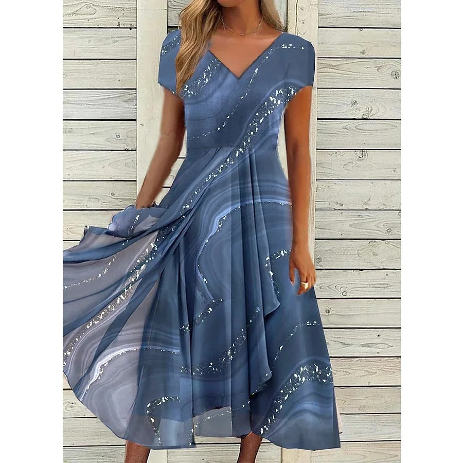 Sofie | V-hals Midi Kjole
