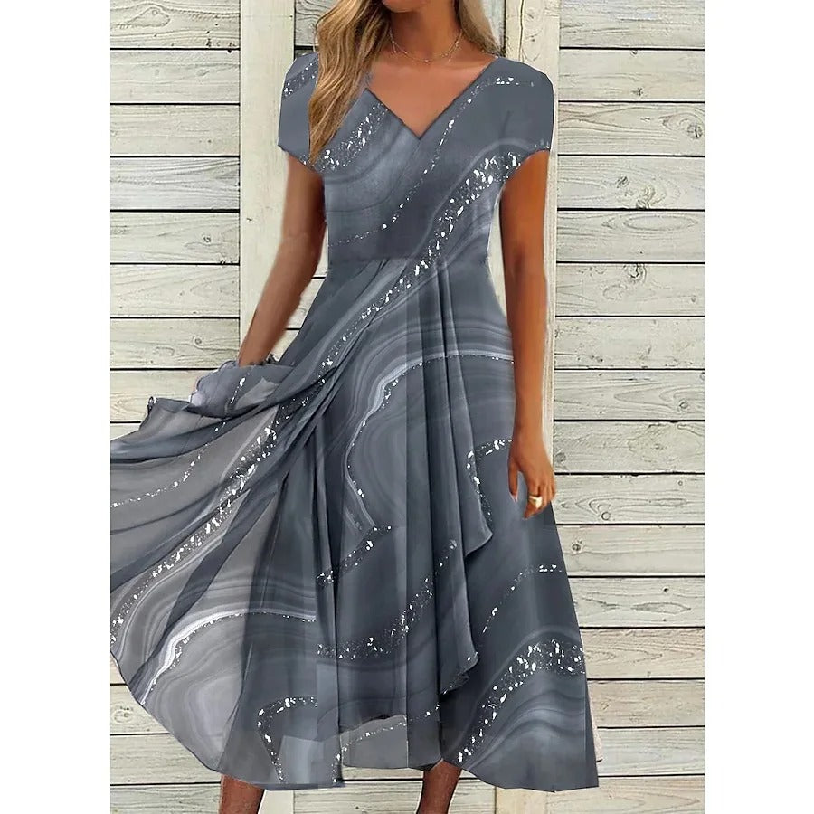 Sofie | V-hals Midi Kjole