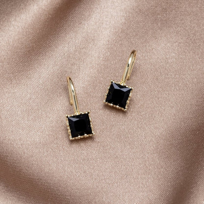 Krystal Hængende Øreringe Cud | 14k Guld
